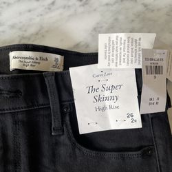 Jeans-Super Skinny High Rise; Abercrombie/Fitch Curve Love-BRAND NEW! 