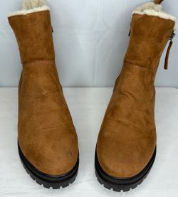 Primark women’s Wide Fit faux suede shearling-lined boots