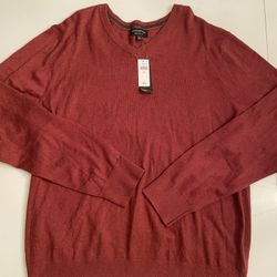 Mens XL Banana Republic Luxe Red Sweater New