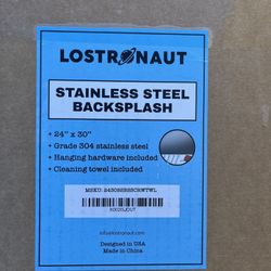 24x30 Stainless Steel Backsplash 