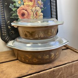 Vintage Pyrex Early American  Lot Of 2, 