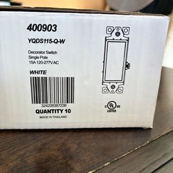 Decora 15 Amp Single-Pole Switch, White 5601-2WS