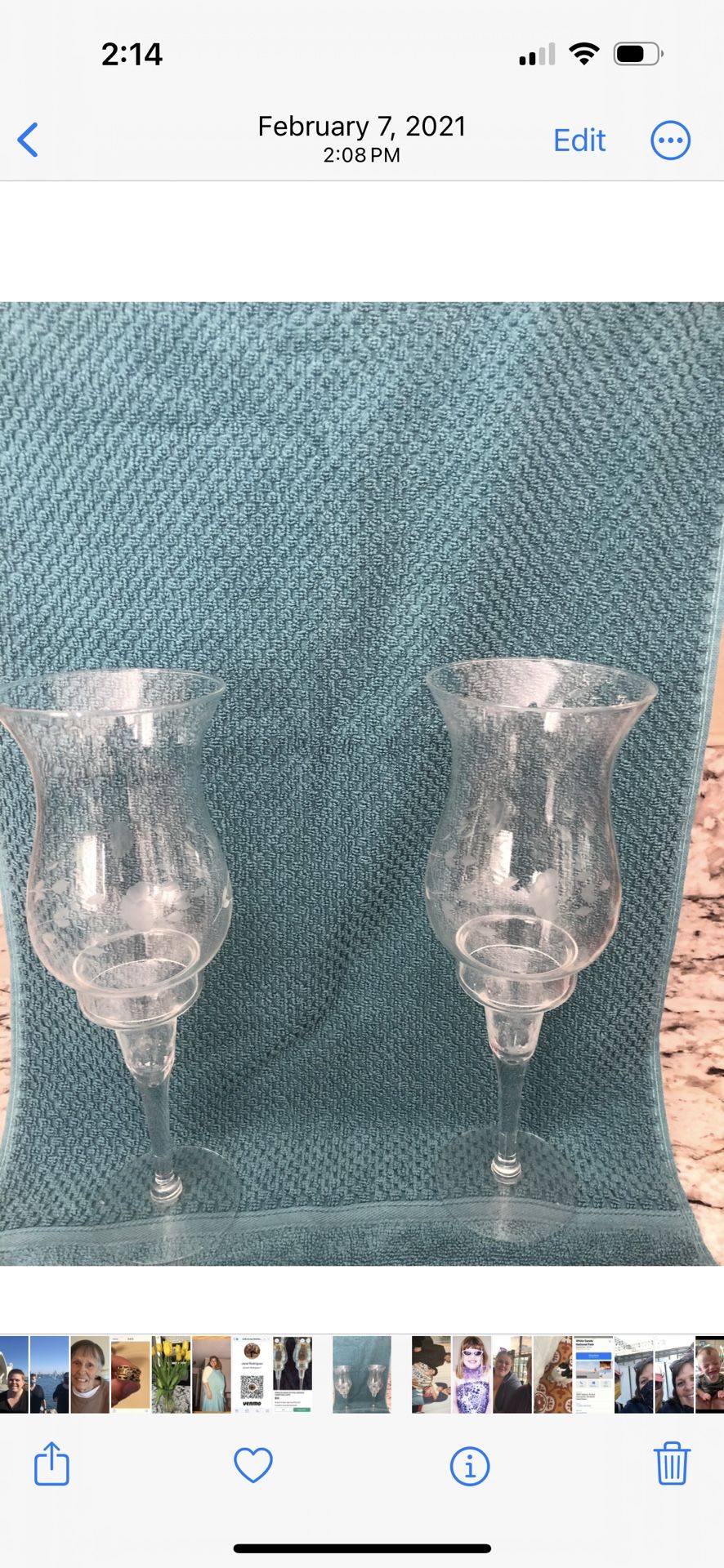 Princess House Hurricane Lamps