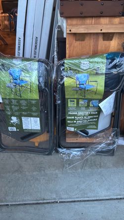 Timber Ridge Folding Director's Chair with Side Table (2-Pack)