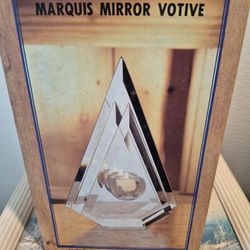 Brand New Marquis Mirror Votive Triangle Candle Holder