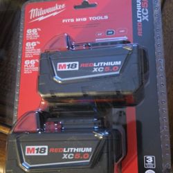 Milwaukee M18 Red Lithium XC5.0 2 Pack