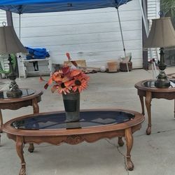 Coffee table and 2 end Tables W/. $80. or best offer