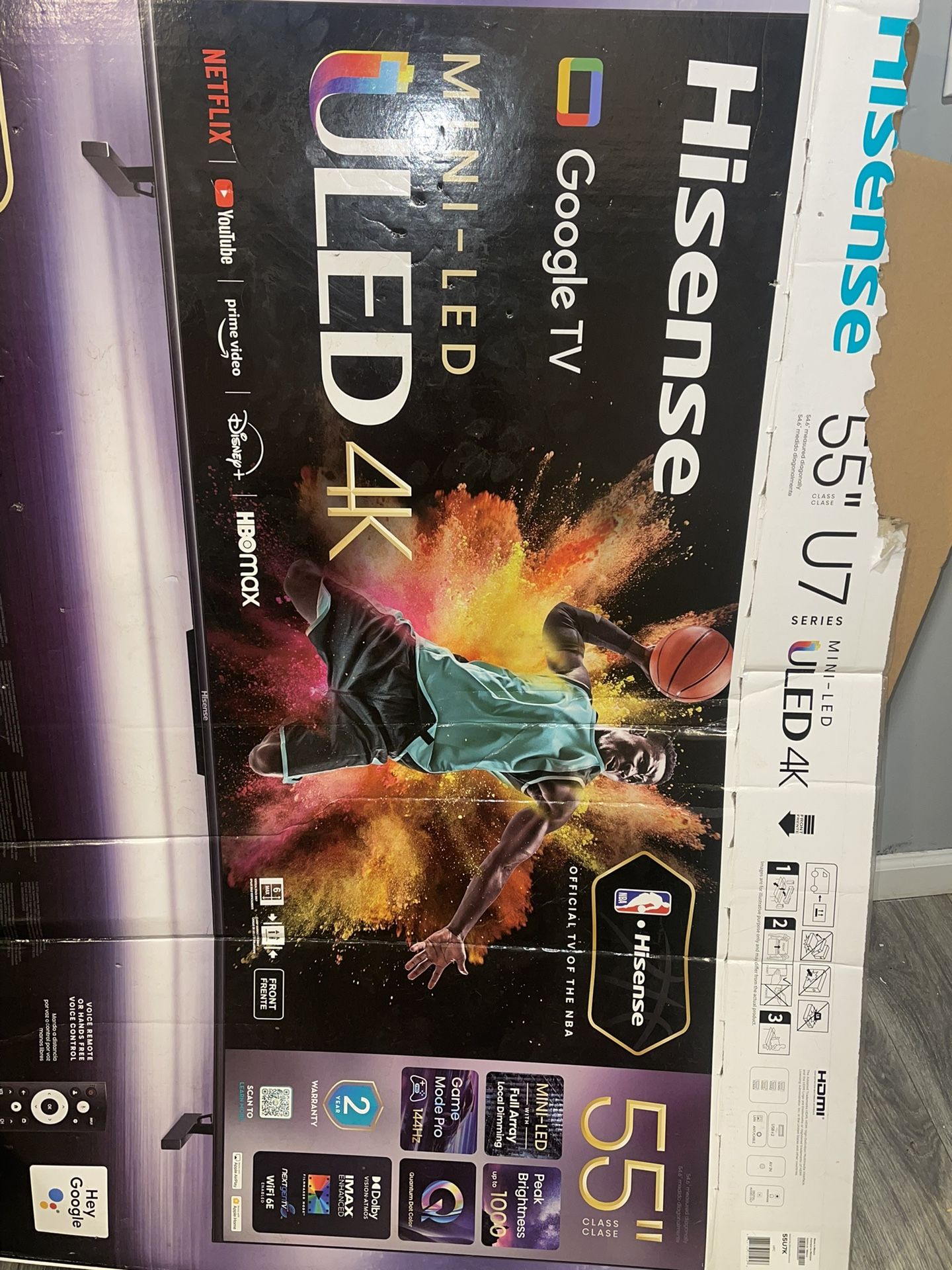 Hisense U7 4K 55” Inch Smart Tv