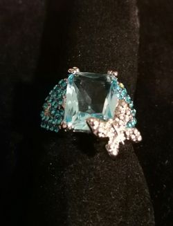 Aquamarine Silver Ring