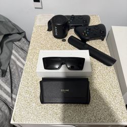 Celine Monochroms Rectangular Sunglasses 57mm Black