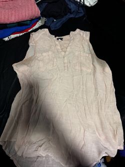 Torrid Sleeveless Linen Blouse Light Pink Size 2