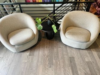 West Elm swivel chairs (2)