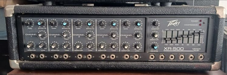 VINTAGE PEAVEY XR-500 5 CHANNEL POWERED MIXER HEAD *READ THE DESCRIPTION & SEE ALL PICS*