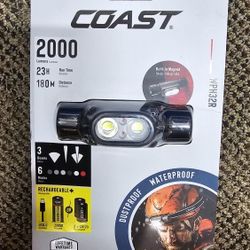 Coast
WPH32R 2000 Lumens Waterproof Rechargeable Headlamp