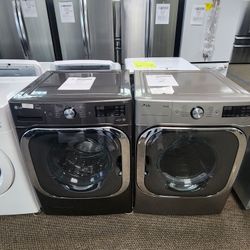 LG Front Load 5.2 cu.ft Washer And 9.0 cu.ft Dryer