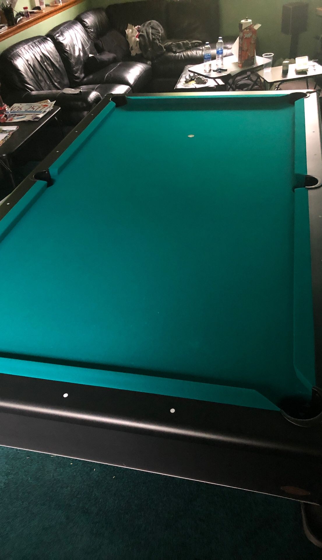 8’ Black Pool Table with Green Felt for Sale in Monee, IL OfferUp