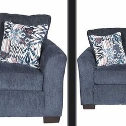 Sofa and Loveseat Indie Navy