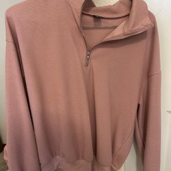 Shien quarter Zip Up , Color pink, Size small 