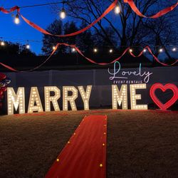 Marry Me Marquee Letters 