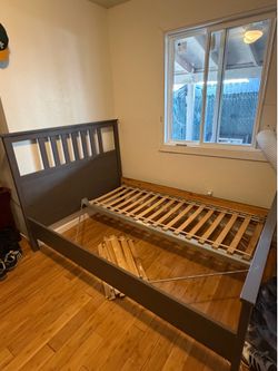 IKEA HEMNES, full sized bed frame, Gray