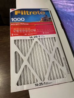 Filtrete Allergen Defense 14 in. W X 25 in. H X 1 in. 1000 MPR Pleated Air Filter 1 pk