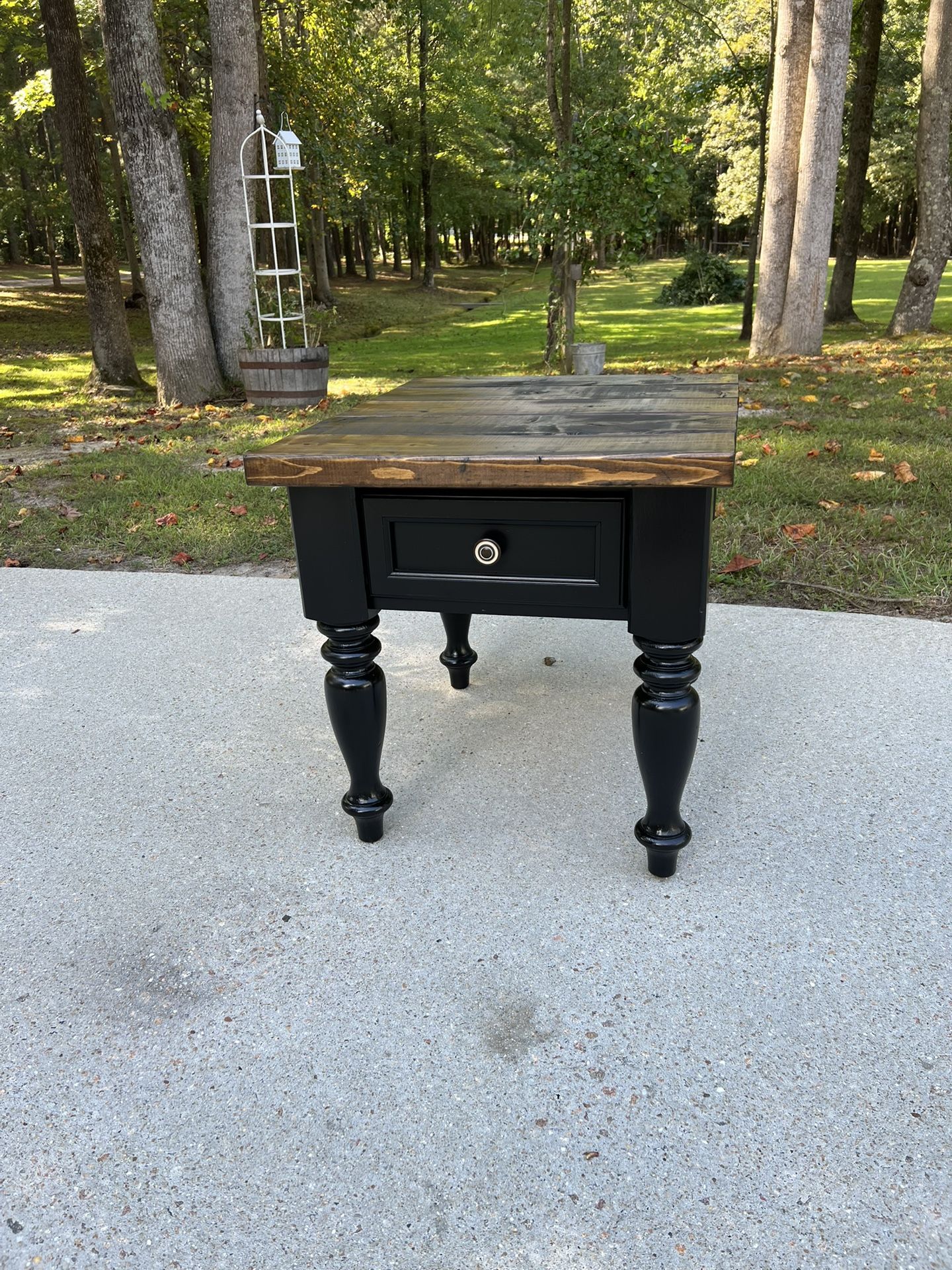 Upcycled Chunky Farmhouse Side End Table