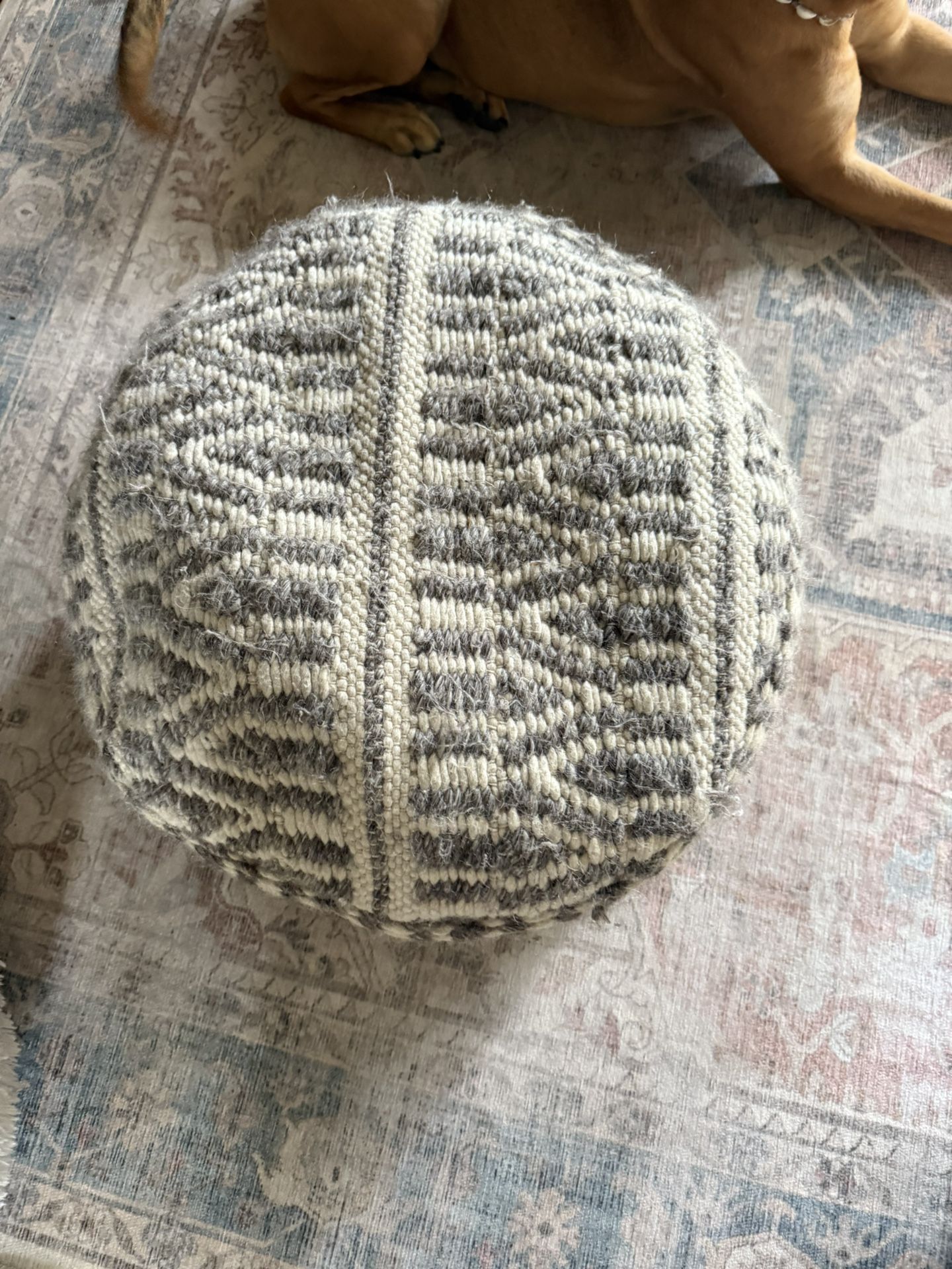 Textured Floor Pouf