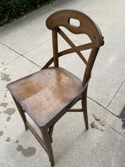Wooden tall chair