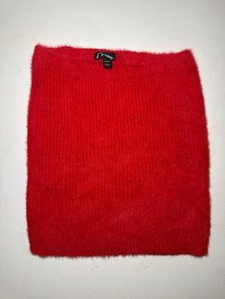 Art Class Girls Red Fuzzy Eyelash Knit Strapless Tube Top Size S 6/7