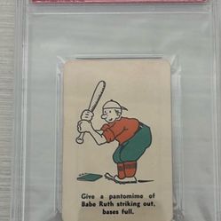1924 Babe Ruth PSA graded card
