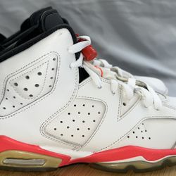 Nike Air Jordan 6 Retro "White Infrared" 2014 GS Size 5.Y/Women's 7 384665-123