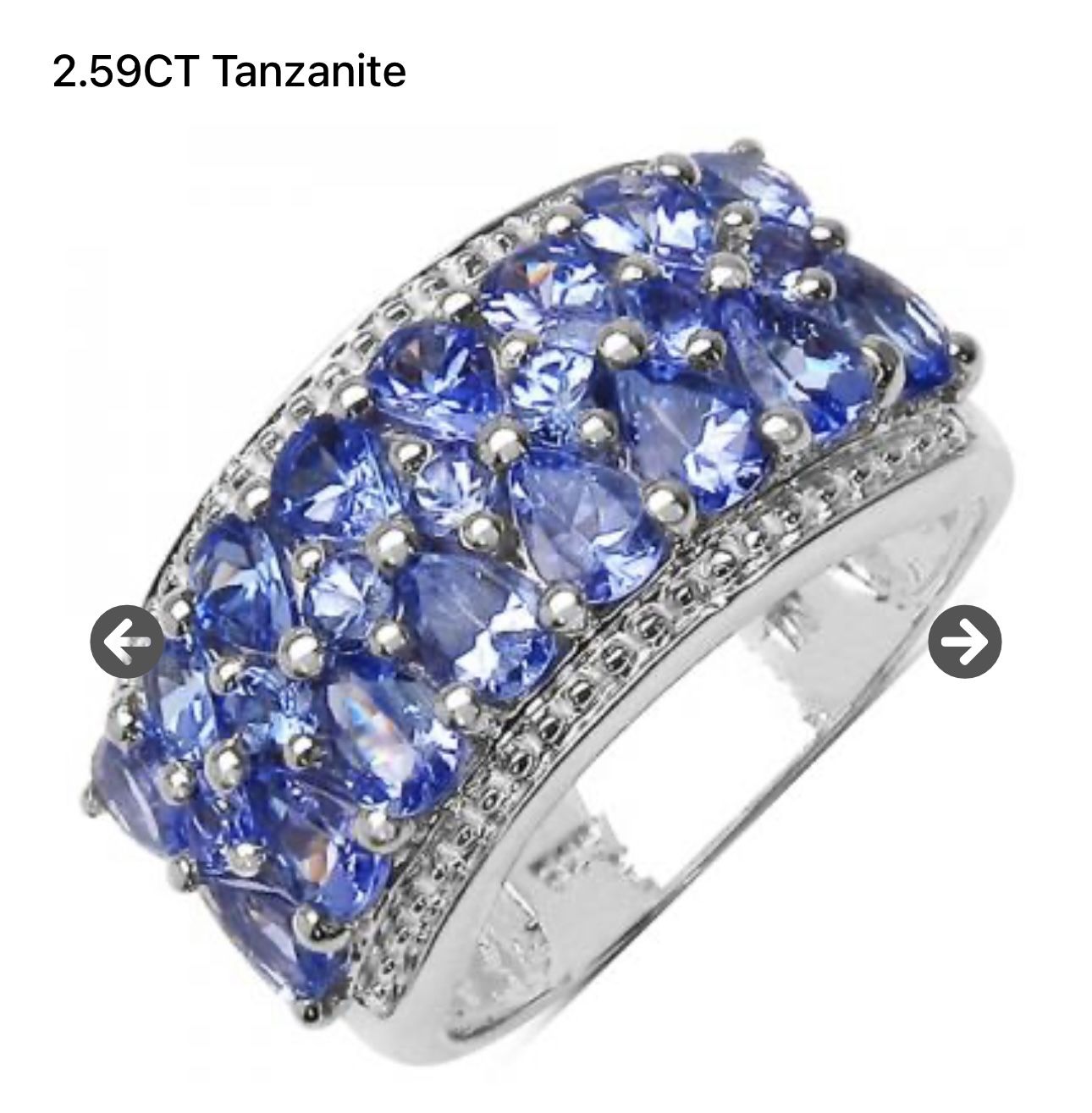 Size 6 TANZANITE RING