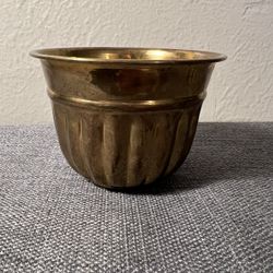 Small Vintage Brass Planter Pot 