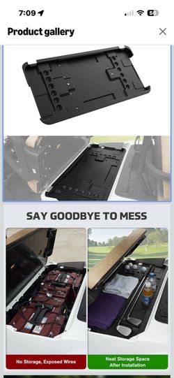 Brand new underseat storage tray for Club Car Tempo Electric Vehicle with Original Trojan Battery