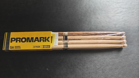 ProMark 5A Rebound Hickory Drumsticks - 4 Pack (Includes FireGrain Pair) - NEW