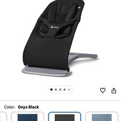 Ergobaby Evolve 3-in-1 Bouncer, Adjustable Multi Position Baby Bouncer Seat, Fits Newborn to Toddler, Onyx Black