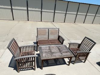 Wooden patio set