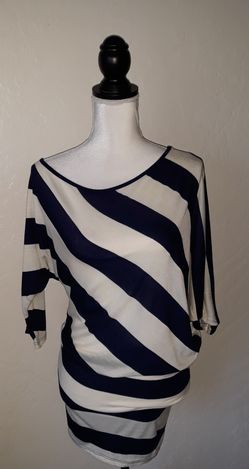 Striped Dolman Sleeve Dress