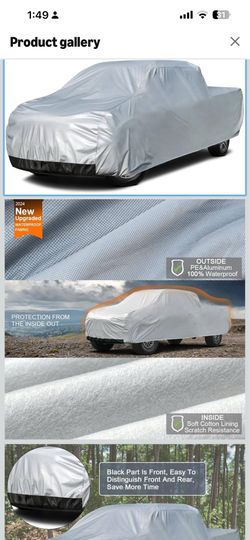 Kayme 6 Layers Truck Cover Waterproof All Weather - See Vehicle Size Chart - Heavy Duty Outdoor Pickup Cover Sun Uv Rain Protection, Universal Fit Mos