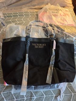 Victoria Secret Black Fabric Tote Bag ''new''
