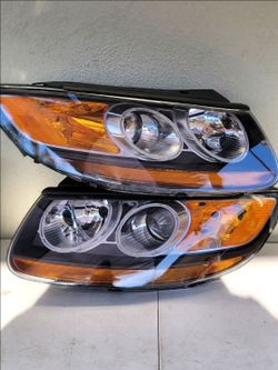 07-12 Hyundai Santa Fe Projector Headlights Luces Calaveras Micas Faros Faroles Headlamps Focos