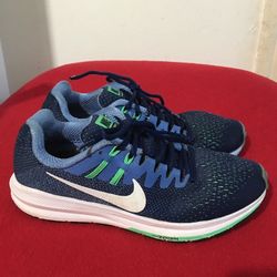 Nike Air Zoom Structure 20 - Womens Running Shoes Blue Size 8W