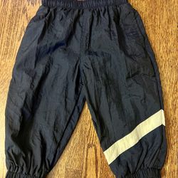 Vintage 90s Pro Sport Navy Blue Line Windbreaker pants size 12 months
