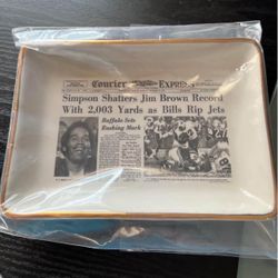 1974 Buffalo Bills 2003 Yard Rushing O J Simpson Record - Candy Dish 