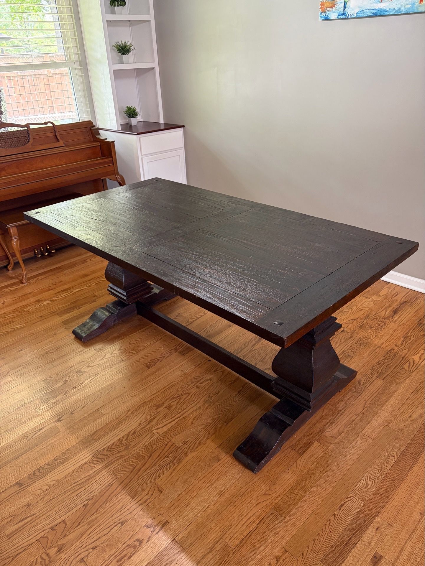 Wooden dining table
