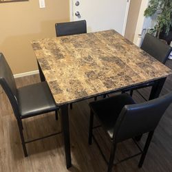 Dining Table With All 4 Chairs