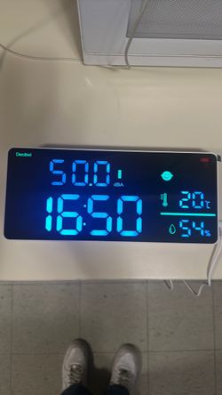 Digital Decibel Meter Clock with Temperature Humidity Display