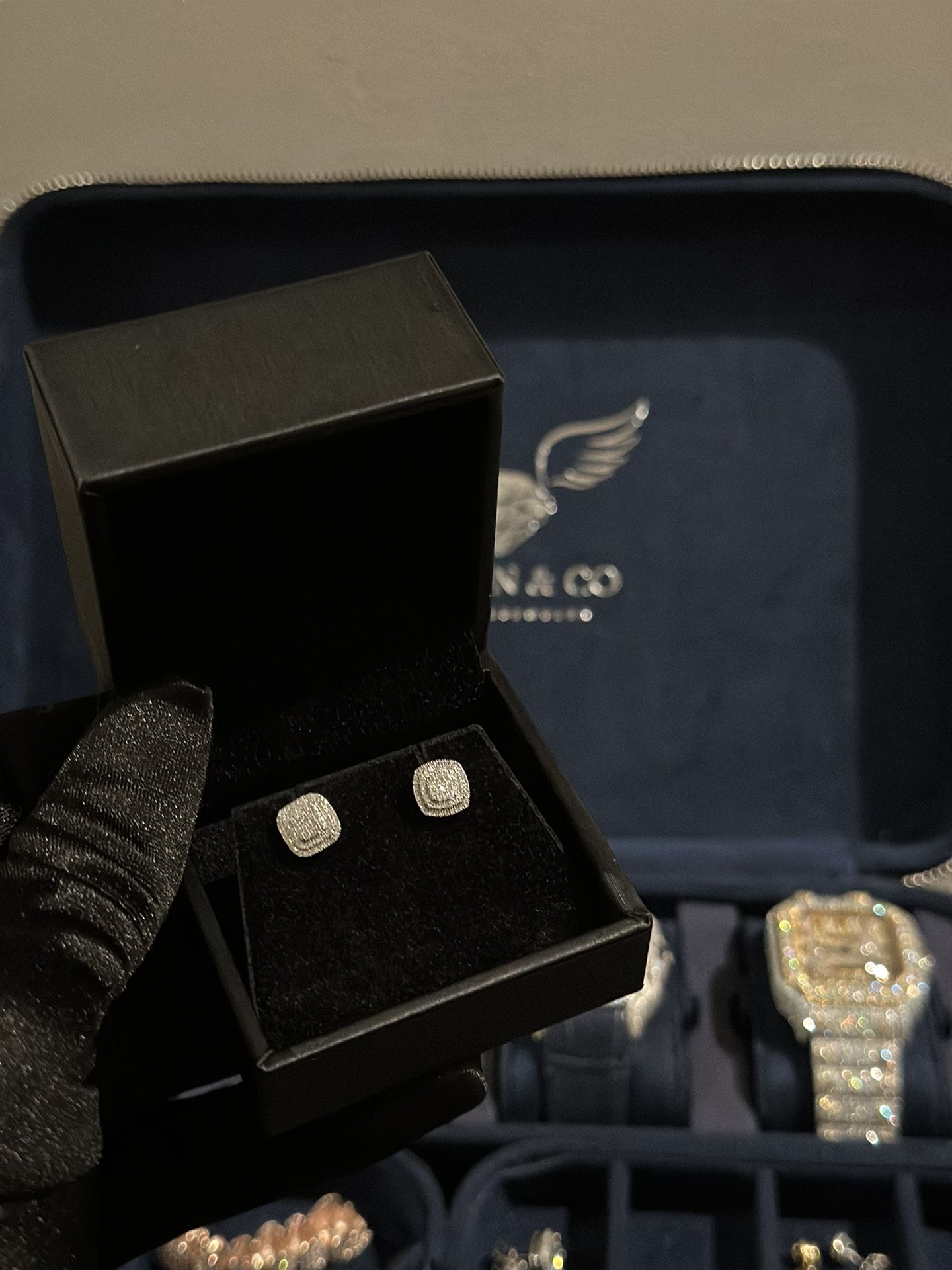10k Natural diamond Earrings