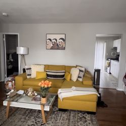 Yellow Reversible sectional Couch 