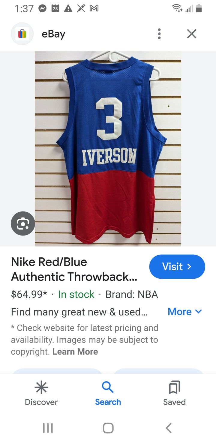 PHILA NBA XL SHIRT #3 ALAN IVERSON